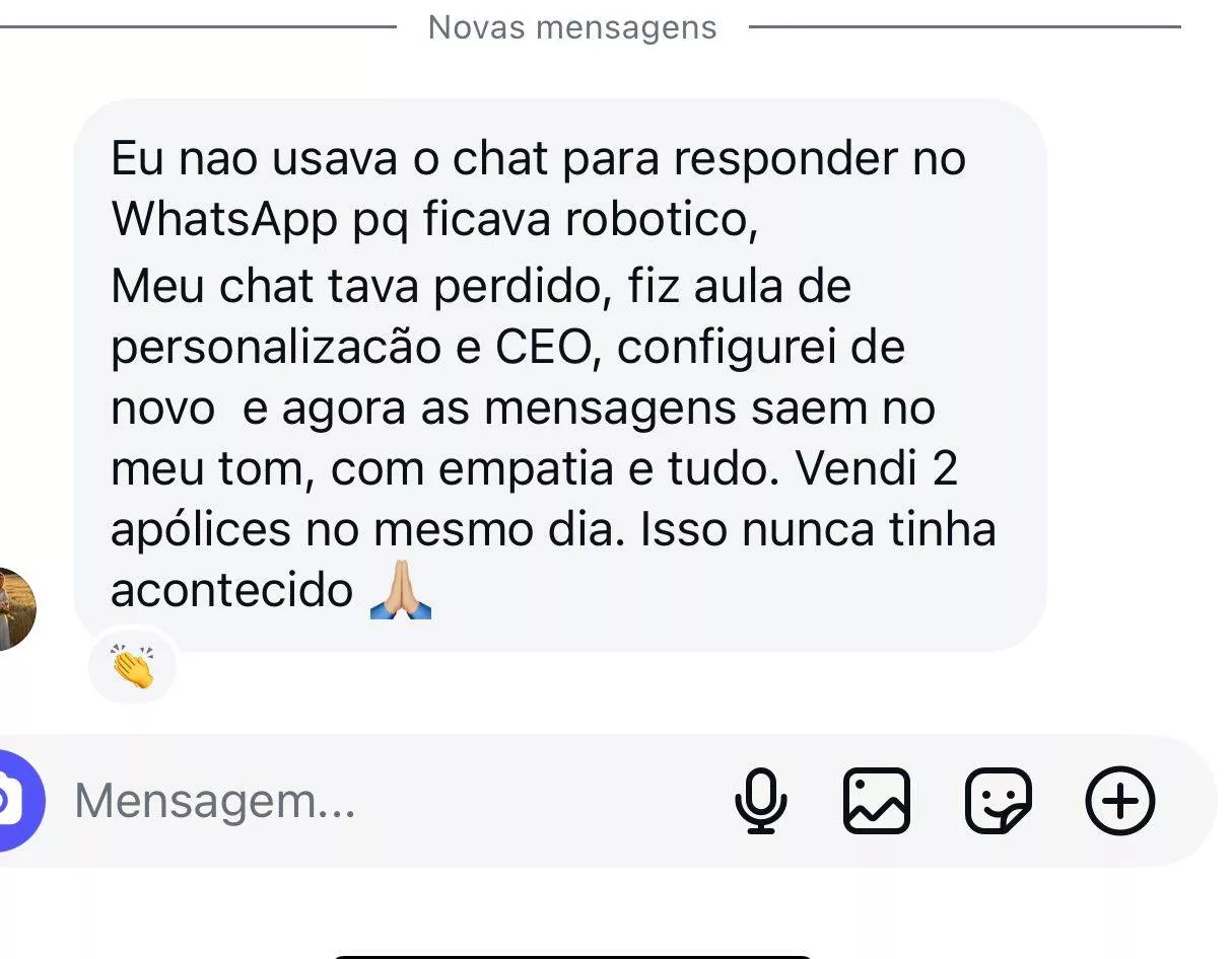 vendi 2 apólices no mesmo dia depois da aula CEO