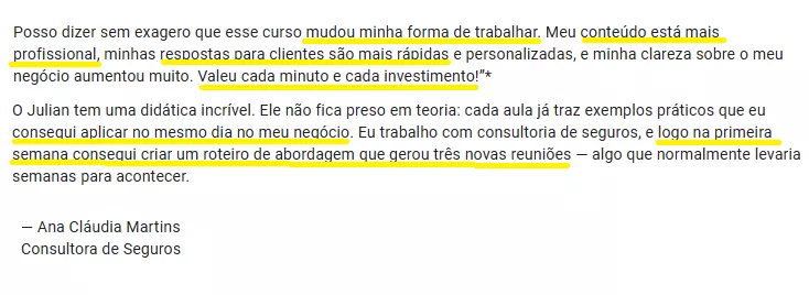 Ana Cláudia — três reuniões na primeira semana