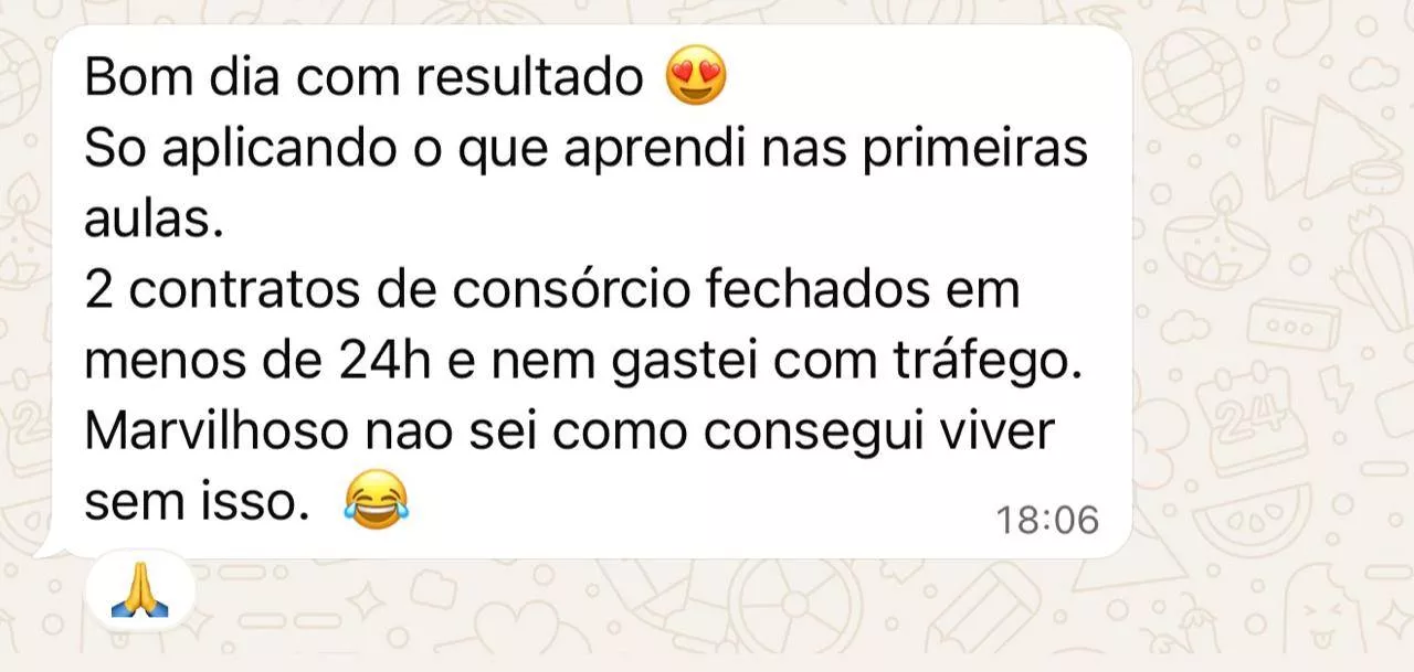 2 contratos de consórcio em menos de 24h