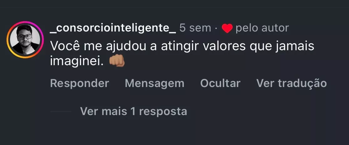 atingi valores que jamais imaginei — Instagram